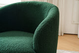 Teddy Fabric Swivel Accent Armchair Barrel Chair With Powder Coating Metal Ring - Furniture Home Direct