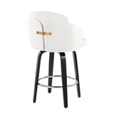 Dahlia - Contemporary Counter Stool Round Footrest (Set of 2) - Furniture Home Direct