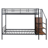 Bunk Bed With Lateral Storage Ladder And Wardrobe - Furniture Home Direct