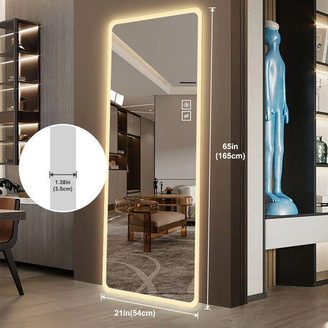 Full Length LED Mirror Wall-Mounted Mirror - Furniture Home Direct