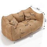 Comfortable Dual Beanbag Chair With High Resilience Foam Core For 2 People - Furniture Home Direct