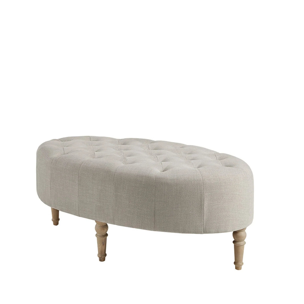 Transitional Style Upholstered Ottoman - Linen - Furniture Home Direct