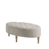 Transitional Style Upholstered Ottoman - Linen - Furniture Home Direct