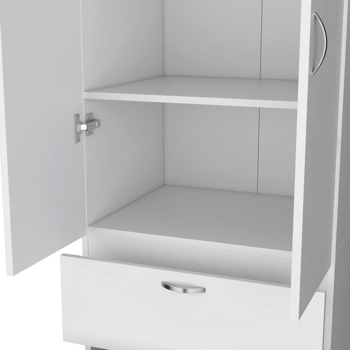 Armoire Organiser, Two Shelves, Rod, Double Door Cabinet Armoire - Furniture Home Direct