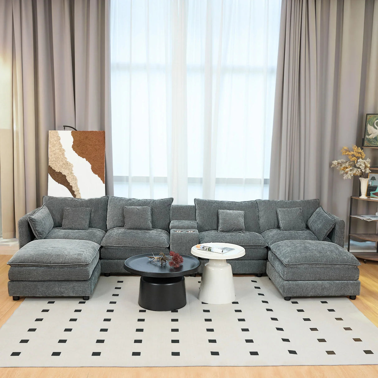 U Shaped Sectional Cloud Couch For Living Room - Furniture Home Direct