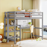 Loft Bed With Shelves, Desk And Writing Board - Furniture Home Direct
