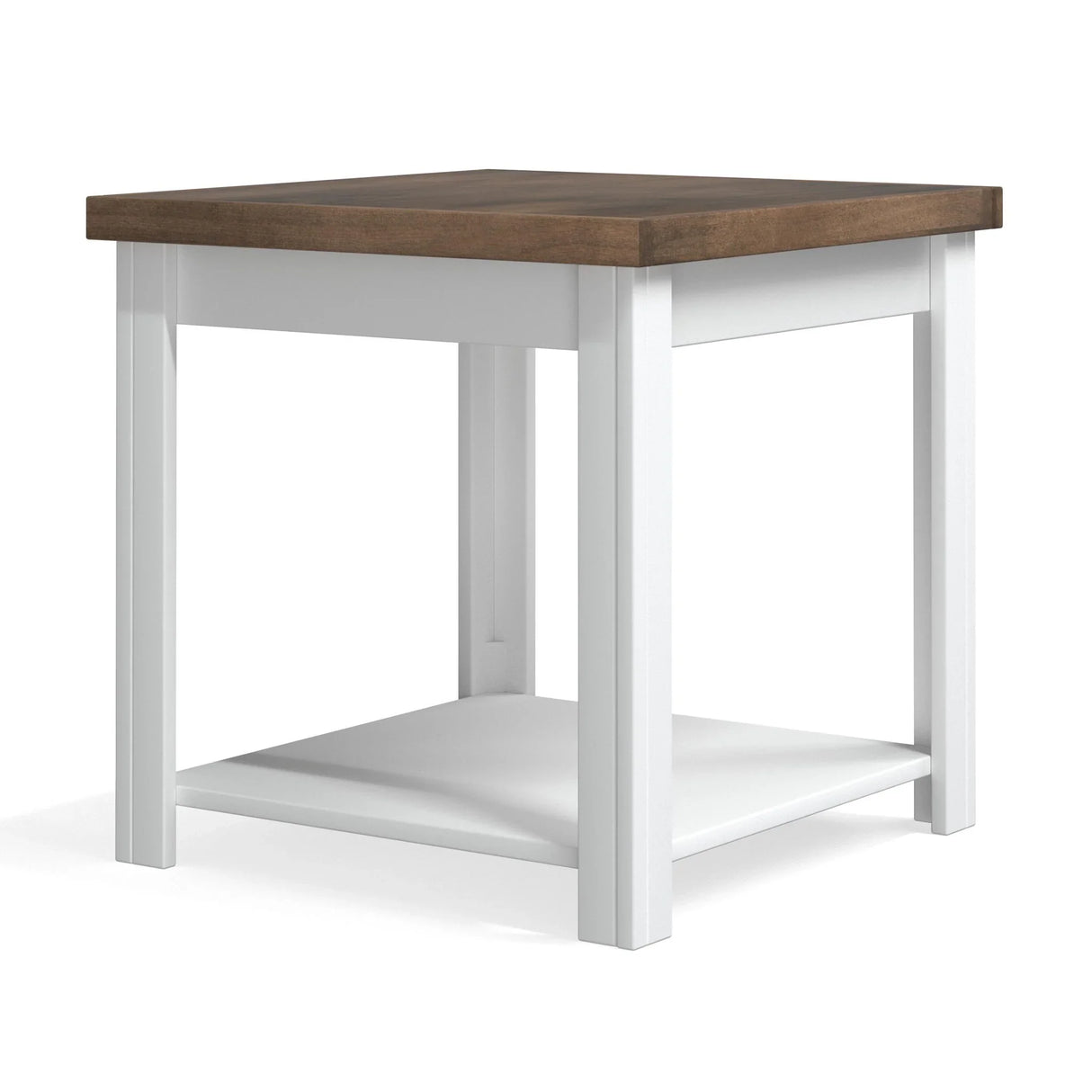 Hampton - Side Table - Jasmine Whitewash / Barnwood - Furniture Home Direct