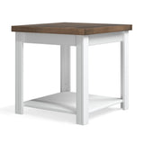 Hampton - Side Table - Jasmine Whitewash / Barnwood - Furniture Home Direct