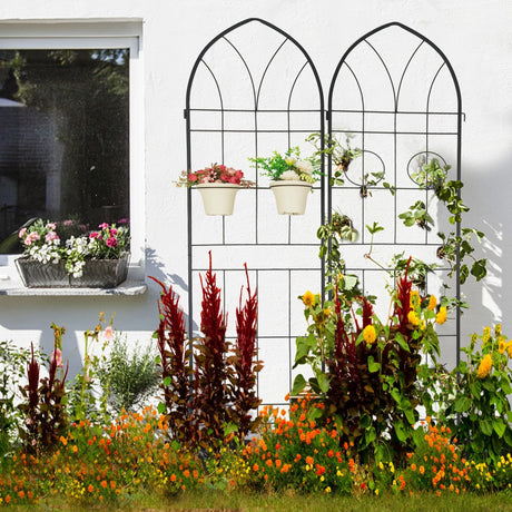 Metal Garden Trellis Rustproof Trellis For Climbing Plant, Outdoor Flower Support - Furniture Home Direct