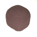 Semi Rounded Pouf, Cable Knitted, Perfect Seating - Furniture Home Direct