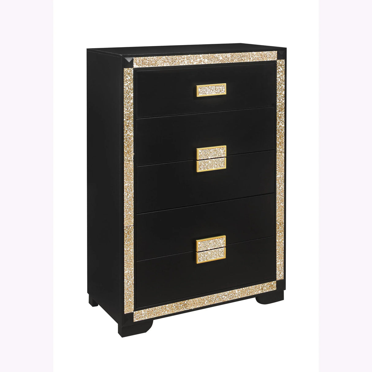 Lively - Bedroom Set With Glitter Detail And Padded Headboard - Furniture Home Direct