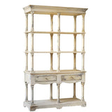 Adela - French Country Bookcase Display Storage Shelf Etageres - Antique White - Furniture Home Direct