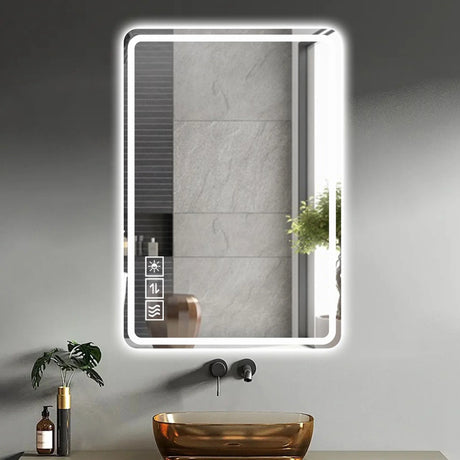 LED Bathroom Mirror, Anti Explosion Glass, Rust Resistant, Anti Fog, Tri Color - Furniture Home Direct