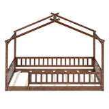 Bed House Bed Frame With Fence - Furniture Home Direct