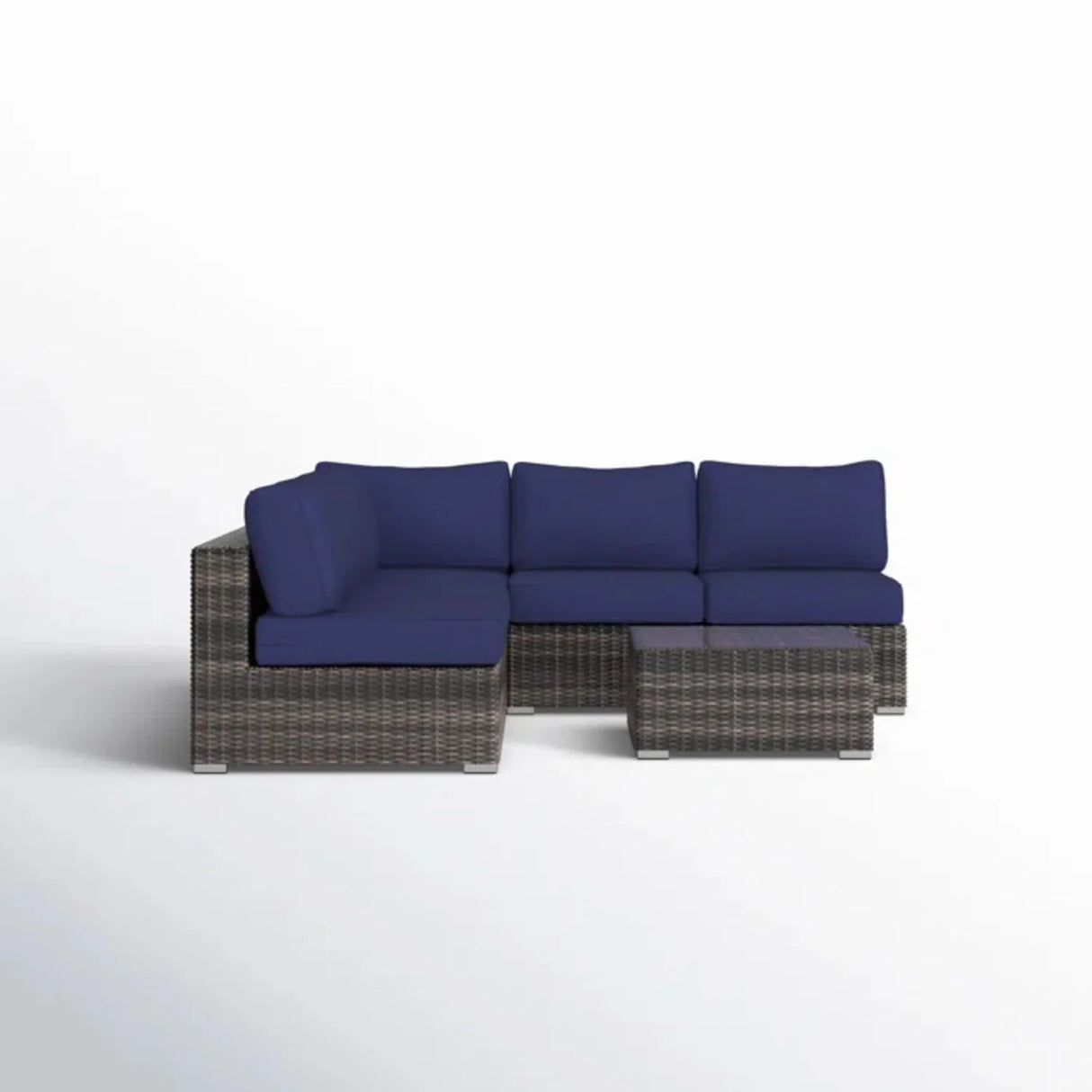 Seating Set With Cushions Handcrafted Wicker Design - Furniture Home Direct