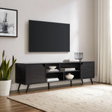 Contemporary 2 Door Minimalist TV Stand - Furniture Home Direct