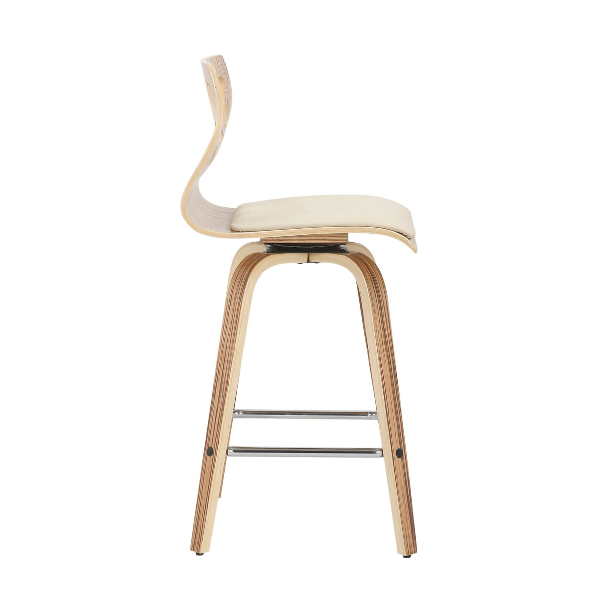 Folia - Mid Century Modern Counter Stool With Footrest (Set of 2) - Furniture Home Direct