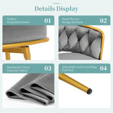 Bar Stools Set Of 2 Swivel Counter Height Gold Frame Grey - Furniture Home Direct