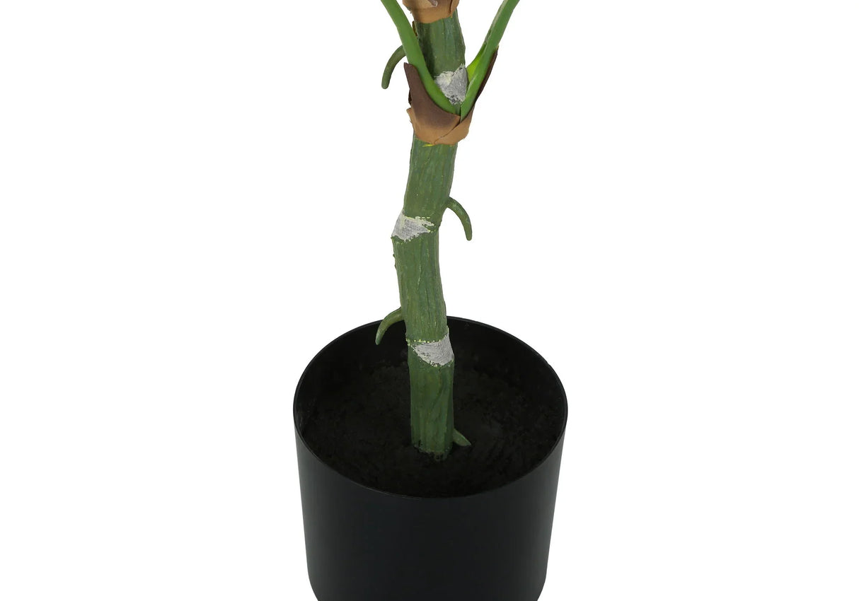 54" Tall, Artificial Plant, Dieffenbachia Tree, Indoor, Faux, Fake, Floor, Greenery, Potted, Real Touch, Decorative - Green / Black - Furniture Home Direct