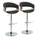 Vintage Mod - Mid Century Modern Adjustable Height Barstool With Swivel With Rounded T Footrest (Set of 2) - Furniture Home Direct