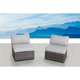 Armless Patio Chair With Cushions - Furniture Home Direct