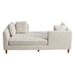 Wide Modern Double Sided Upholstered Chaise Lounge - Furniture Home Direct