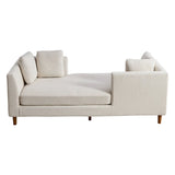 Wide Modern Double Sided Upholstered Chaise Lounge - Furniture Home Direct