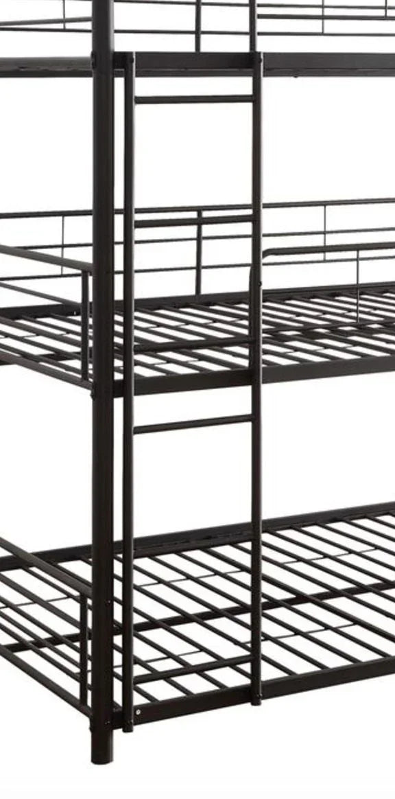 Cairo - Triple Full Bunk Bed - Black - Furniture Home Direct
