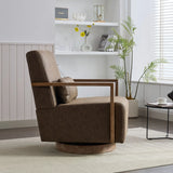 Swivel Modern Upholstered Accent Chair With Armrests - Furniture Home Direct