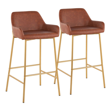 Daniella - Contemporary / Glam Fixed Height Bar Stool (Set of 2) - Furniture Home Direct