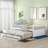 Twin Size Daybed With Trundle And Drawers - Furniture Home Direct