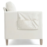 Comfortable Solid Wood Sofa with Soft Cushions - Beige - Furniture Home Direct
