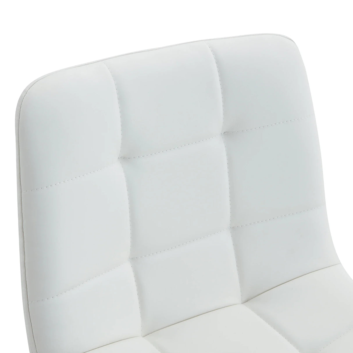 Counter Height Bar Stools Upholstered PU Leather White - Furniture Home Direct