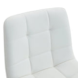 Counter Height Bar Stools Upholstered PU Leather White - Furniture Home Direct