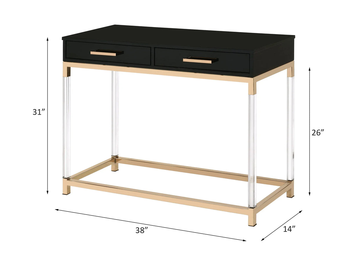Adiel - Console Table - Black / Gold - Furniture Home Direct