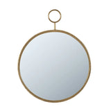 Circle Wall Mirror With Iron Frame, Accent Mirror For Living Room - Furniture Home Direct