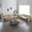 Chenille 2 Piece Living Room Set - Beige - Furniture Home Direct