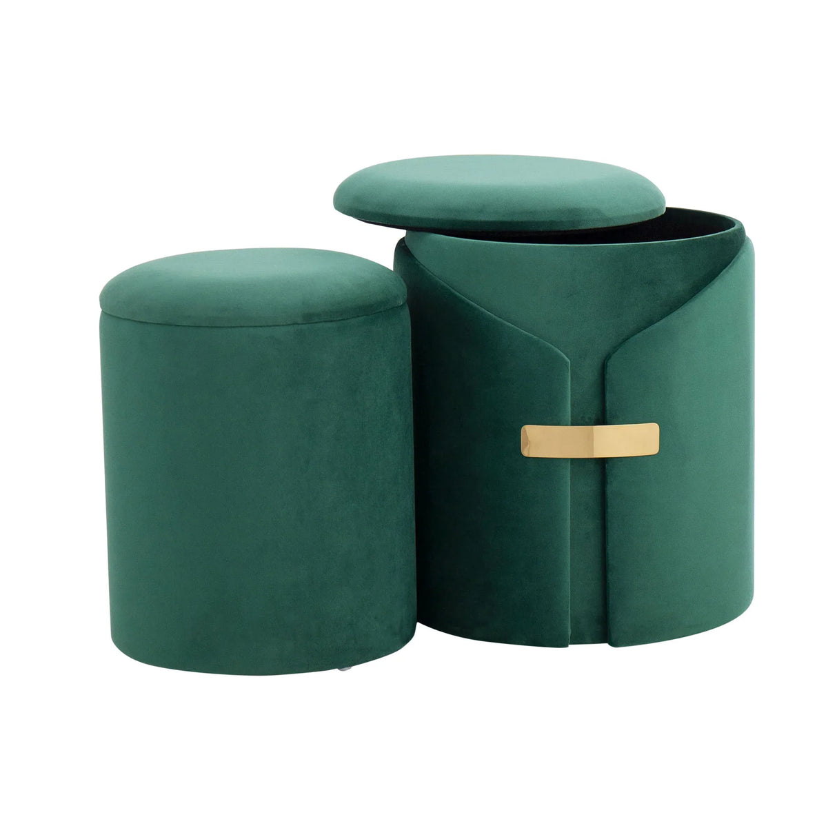 Dahlia - Contemporary / Glam Nesting Ottoman Set - Furniture Home Direct
