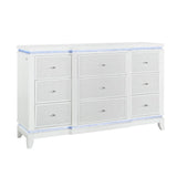 Queen Bedroom Set Modern Rubberwood With Headboard White - Furniture Home Direct