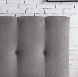 Queen Size Tufted Upholstered Headboard With Nailhead Trim - Gray - Furniture Home Direct