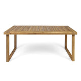 Outdoor Dining Set - Sandblast Natural Finish