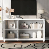 TV Stand For TVs Up To 65", Modern Entertainment Center Media Console Cabinet With 2 Spacious Storage Space - Furniture Home Direct