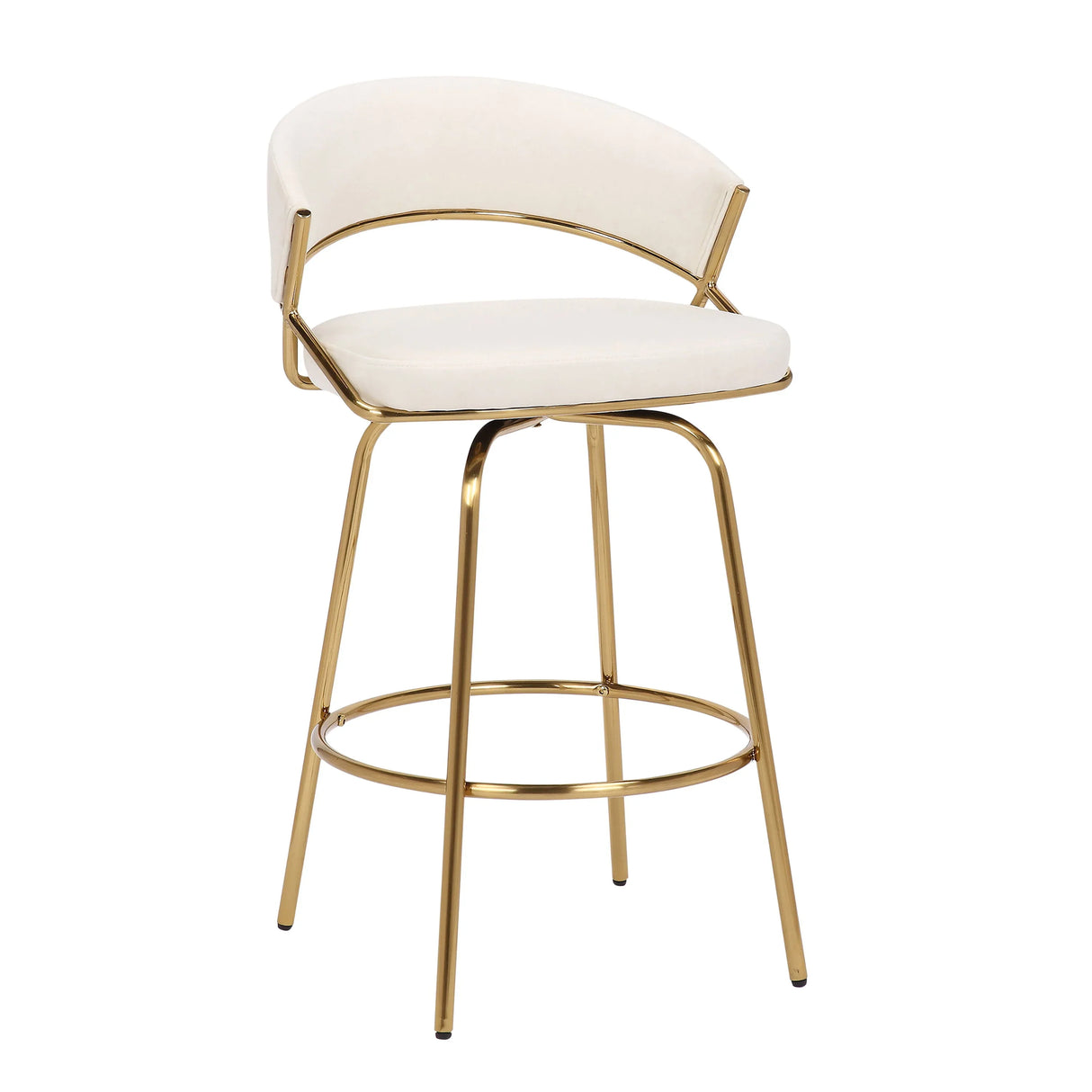 Jie - Glam Fixed Height Counter Stool (Set of 2) - Furniture Home Direct