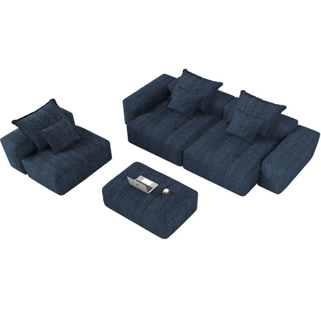 Modern Oversized Diy Combination Modular Sectional Sofa With Pillows - Furniture Home Direct