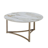 Aziz - Sintered Stone Top Round Coffee Table - Furniture Home Direct