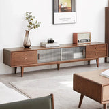 TV Cabinet With Chinese Changhong Glass Doors, Two Drawer Storage Space TV Standing - Furniture Home Direct