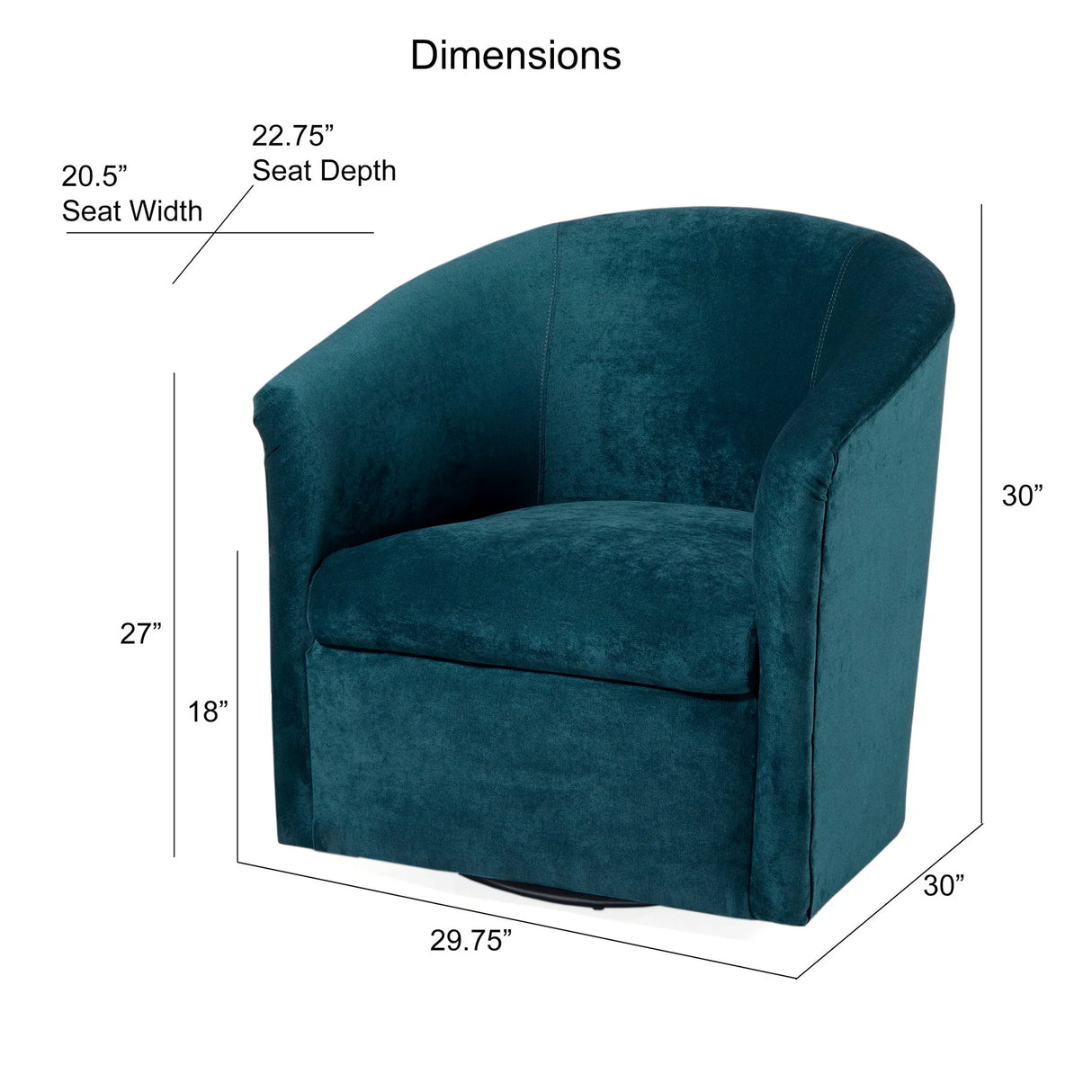 Eden - Swivel Chair With Microfiber Upholstery And Hardwood Frame - Furniture Home Direct