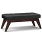 Draper - Upholstered Mid Century Tufted Ottoman Bench - Furniture Home Direct