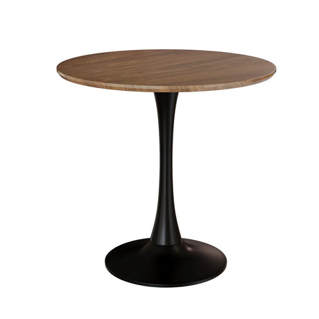 Mid-Century Round Dining Table With Pedestal Base For 2 - 4 People - Furniture Home Direct