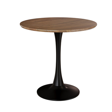 Mid Century Modern Round Dining Table With Top & Pedestal Base